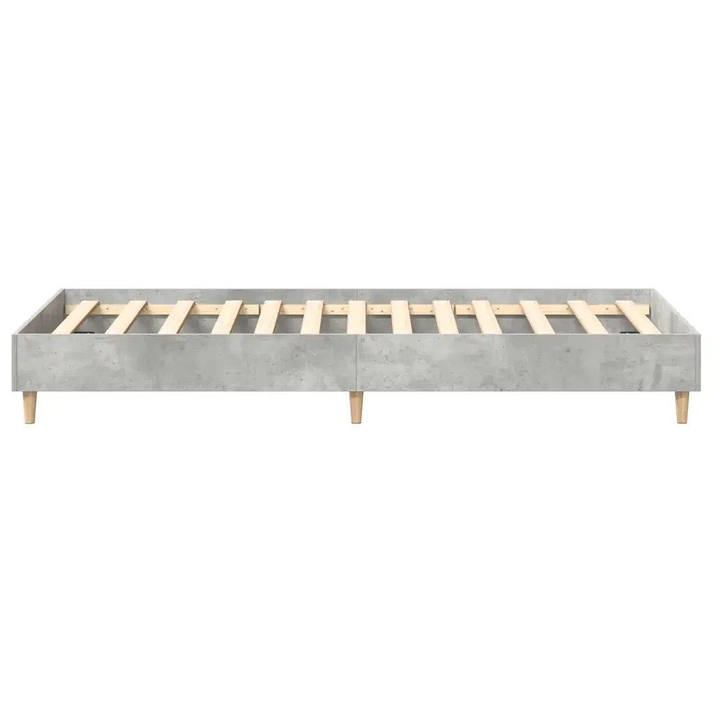 Letto singolo | Letto per adulti | Giroletto senza Materasso Grigio Cemento 100x200 cm Truciolato - Image 6