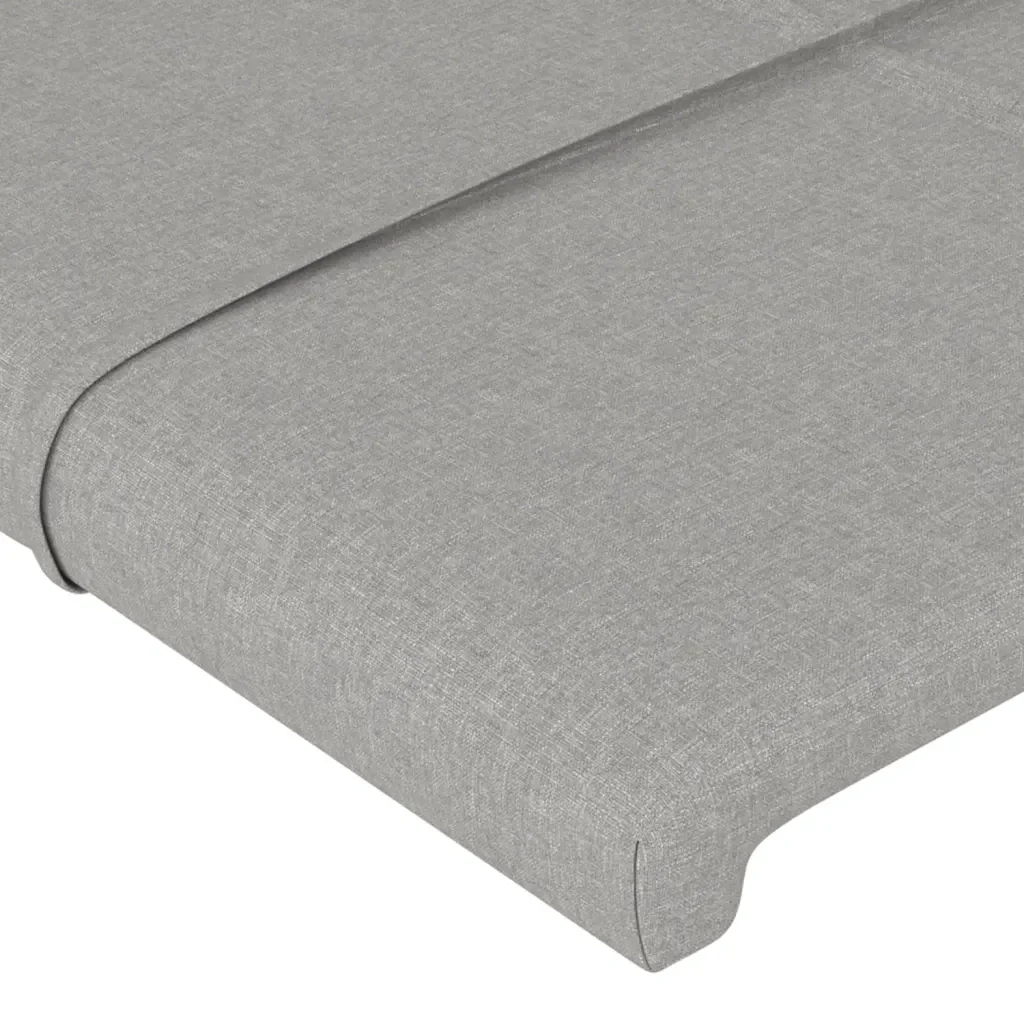 Letto singolo | Letto per adulti | Giroletto senza Materasso Grigio Chiaro 100x200 cm Tessuto - Image 10