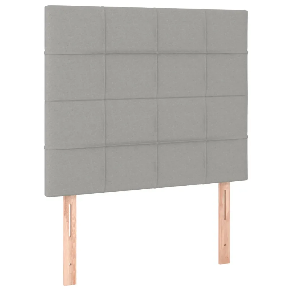 Letto singolo | Letto per adulti | Giroletto senza Materasso Grigio Chiaro 100x200 cm Tessuto - Image 9