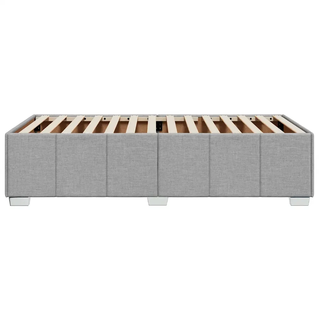 Letto singolo | Letto per adulti | Giroletto senza Materasso Grigio Chiaro 100x200 cm Tessuto - Image 5
