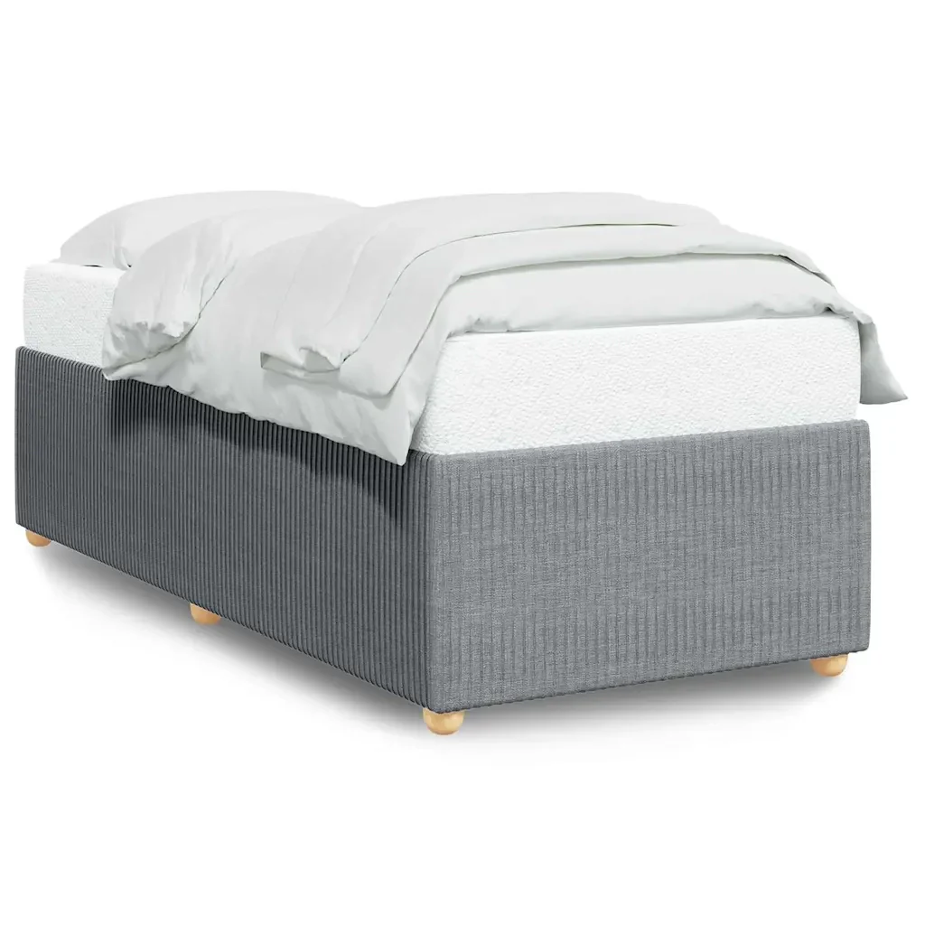 Letto singolo | Letto per adulti | Giroletto senza Materasso Grigio Chiaro 100x200 cm Tessuto