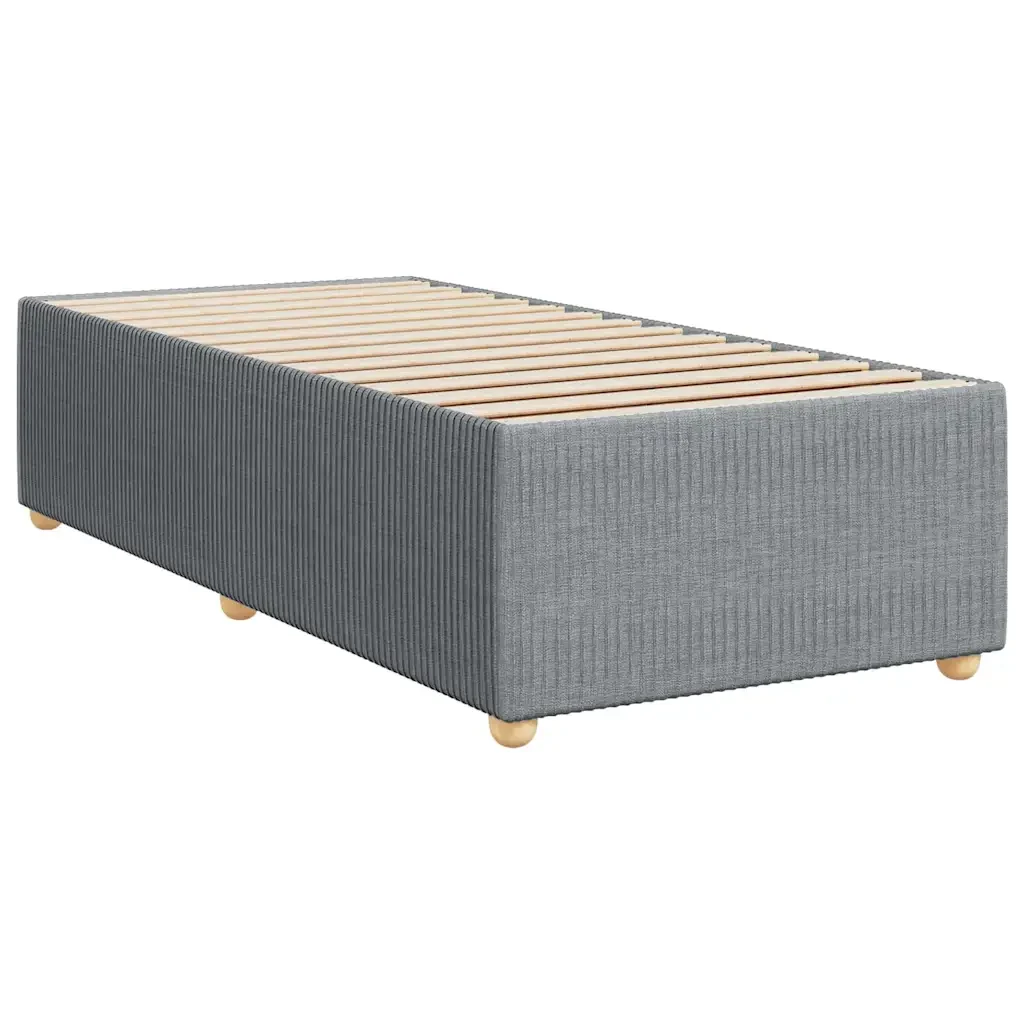 Letto singolo | Letto per adulti | Giroletto senza Materasso Grigio Chiaro 100x200 cm Tessuto - Image 4
