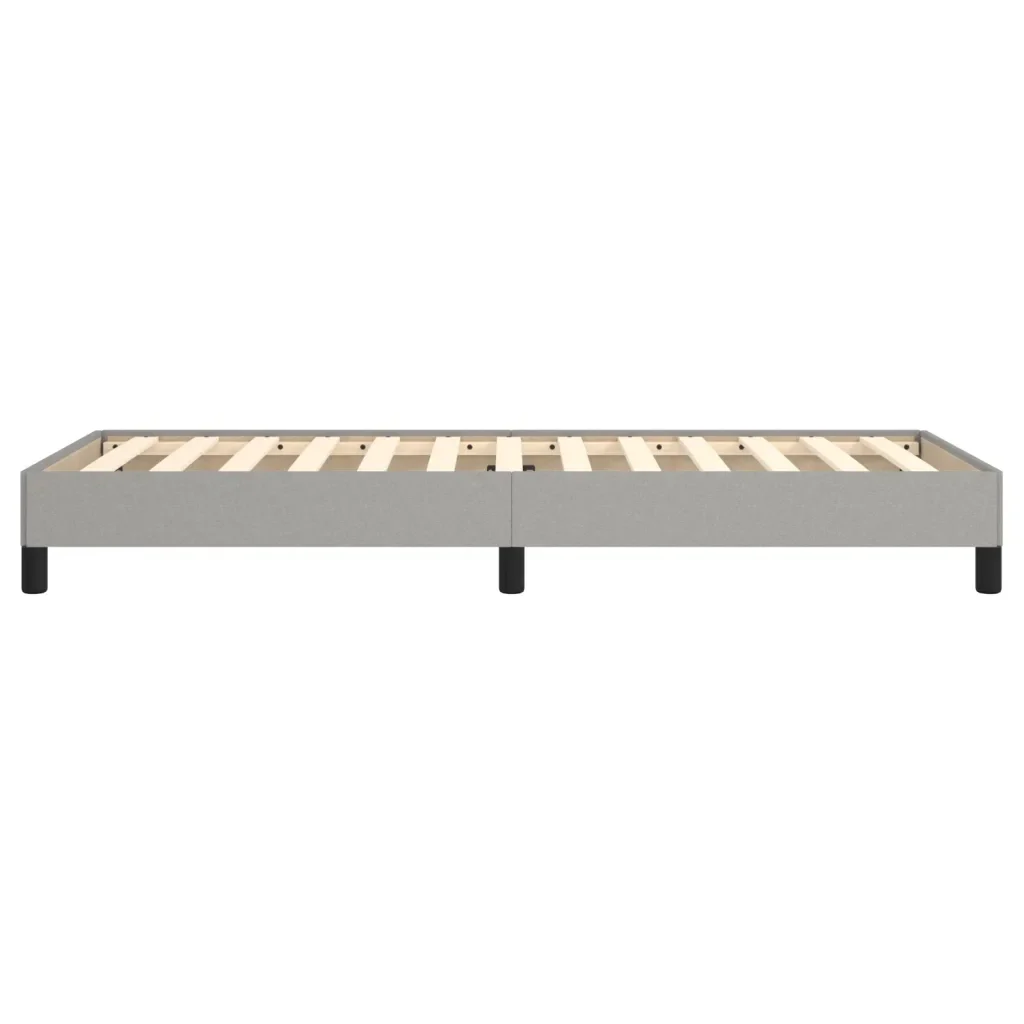 Letto singolo | Letto per adulti | Giroletto senza Materasso Grigio Chiaro 100x200 cm Tessuto - Image 6
