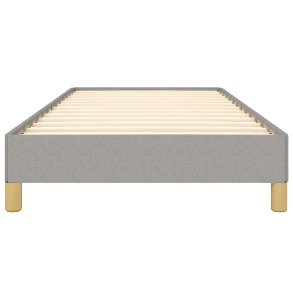 Letto singolo | Letto per adulti | Giroletto senza Materasso Grigio Chiaro 100x200 cm Tessuto - Image 5