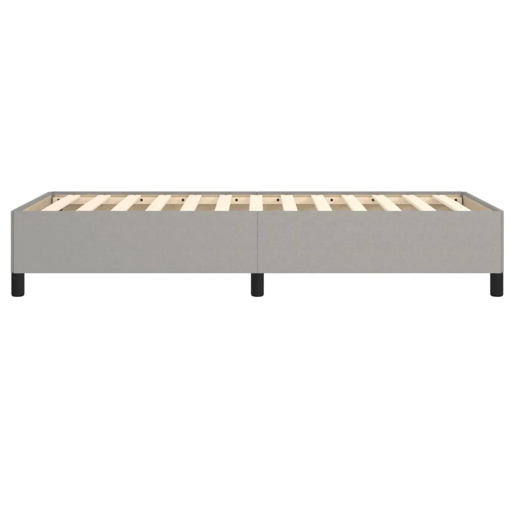 Letto singolo | Letto per adulti | Giroletto senza Materasso Grigio Chiaro 100x200 cm Tessuto - Image 6