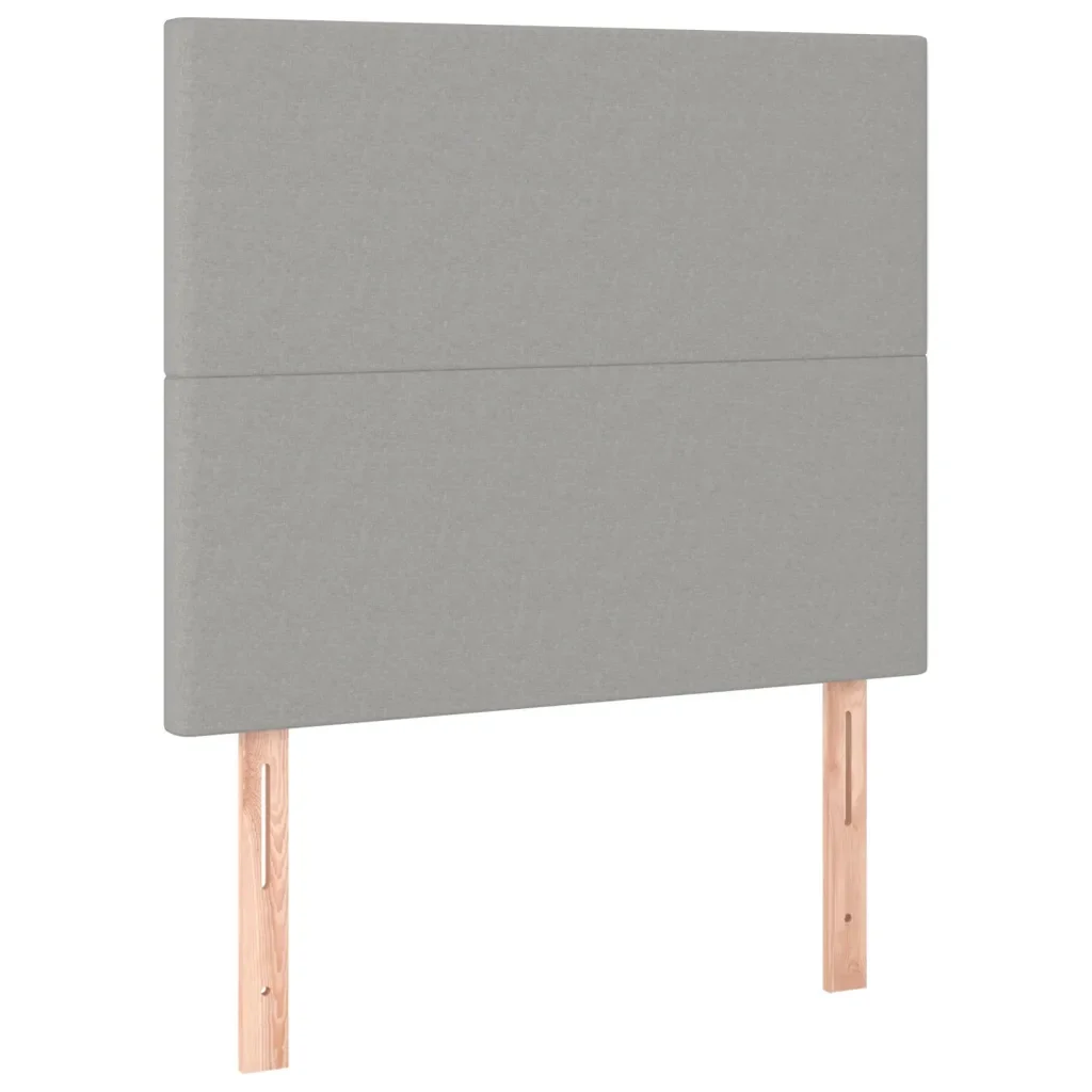 Letto singolo | Letto per adulti | Giroletto senza Materasso Grigio Chiaro 100x200 cm Tessuto - Image 9