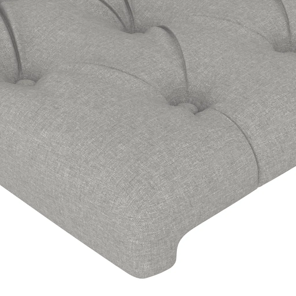 Letto singolo | Letto per adulti | Giroletto senza Materasso Grigio Chiaro 100x200 cm Tessuto - Image 10