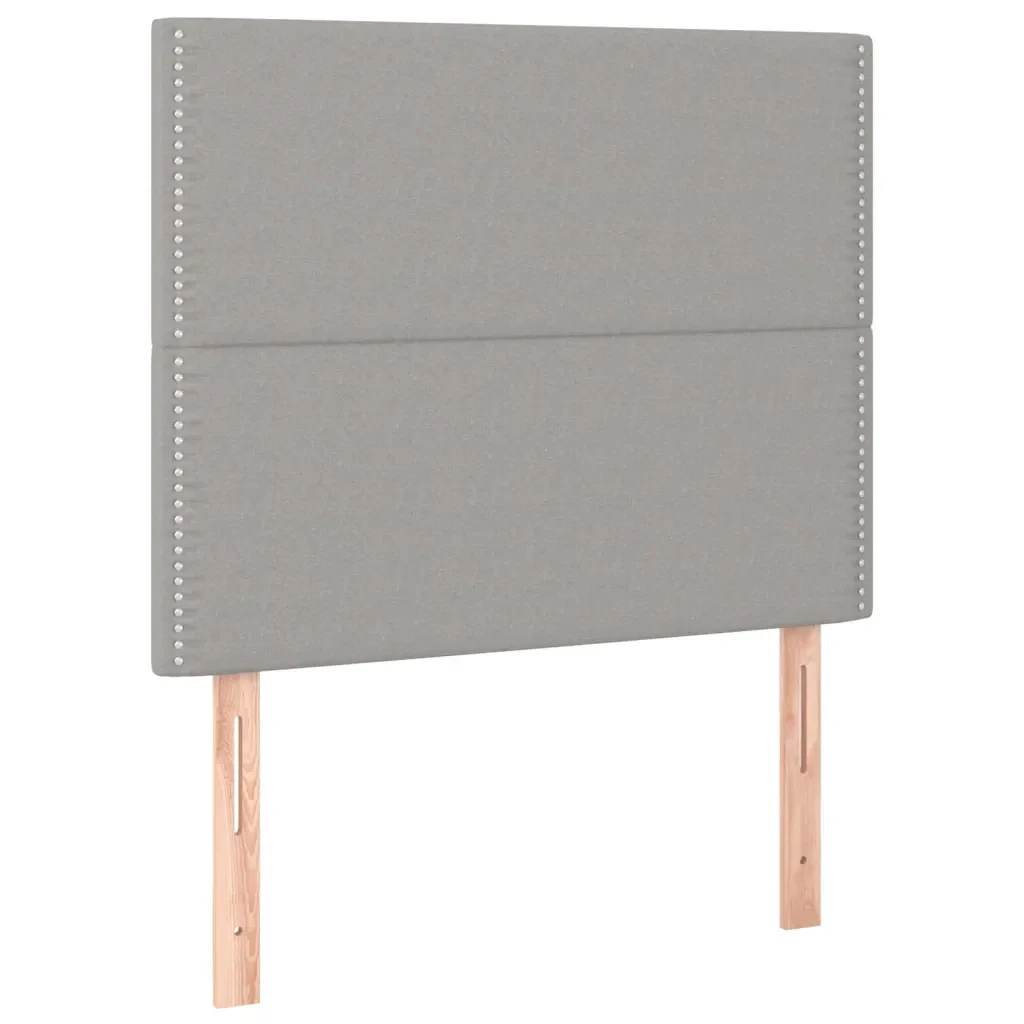 Letto singolo | Letto per adulti | Giroletto senza Materasso Grigio Chiaro 100x200 cm Tessuto - Image 9