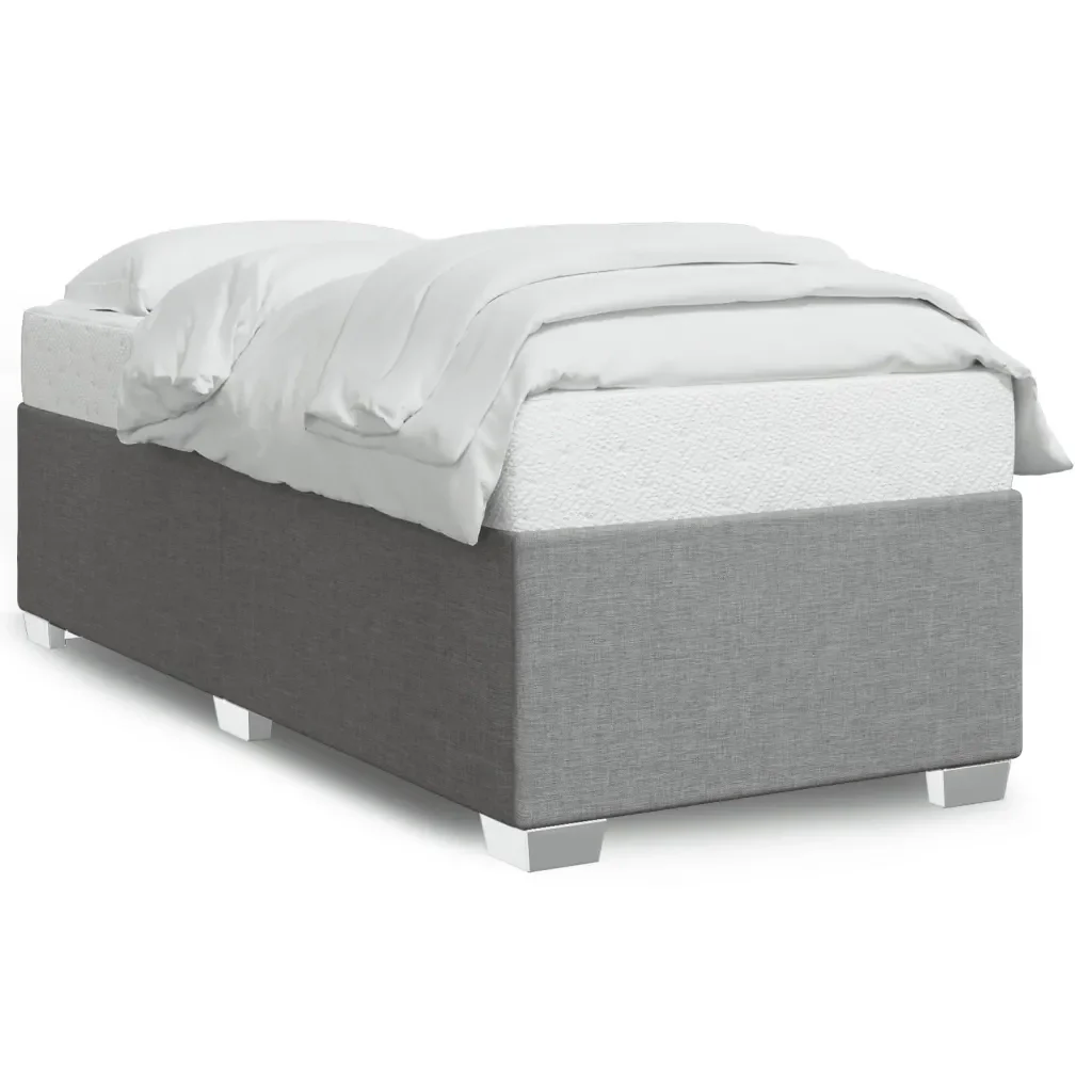 Letto singolo | Letto per adulti | Giroletto senza Materasso Grigio Chiaro 80x200 cm Tessuto