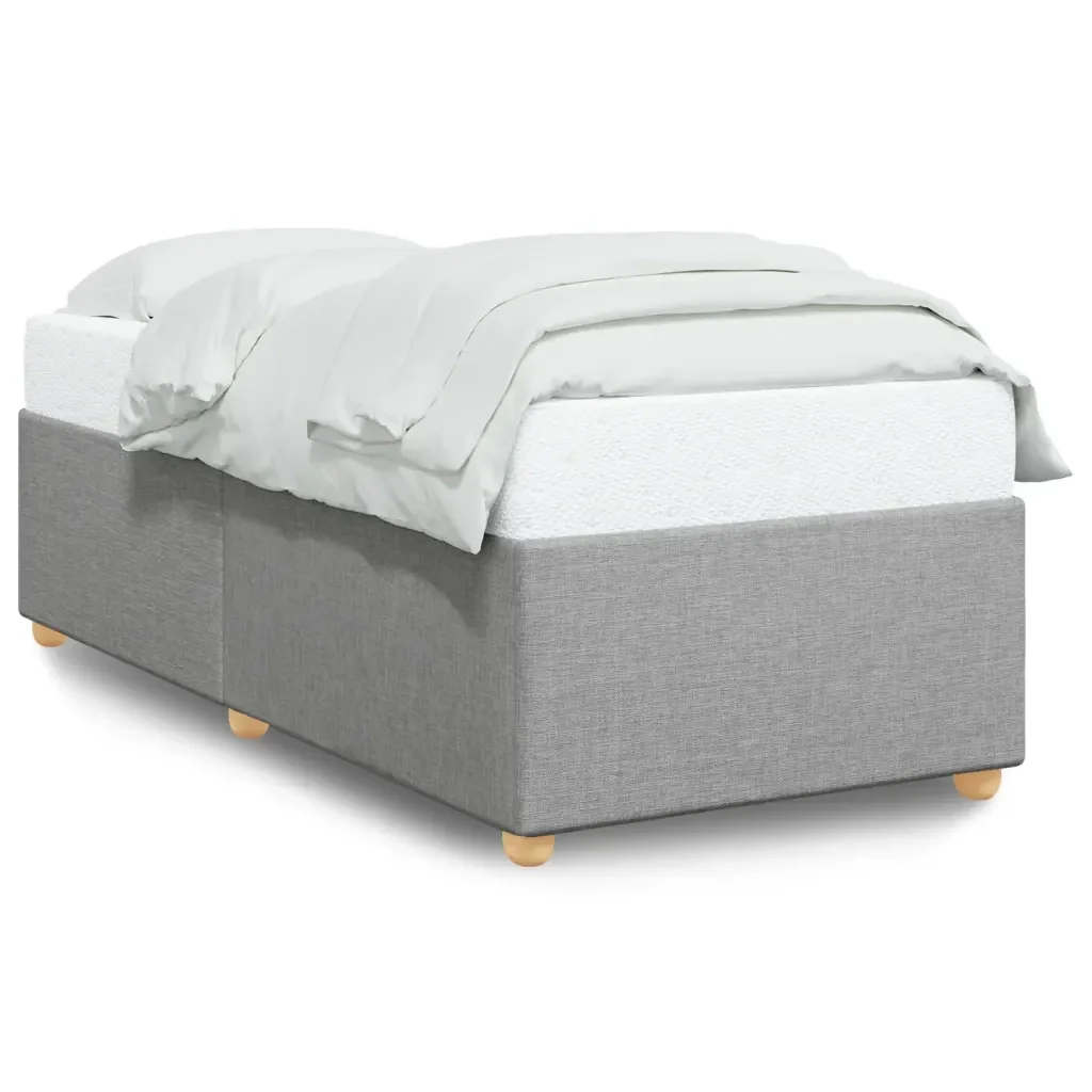 Letto singolo | Letto per adulti | Giroletto senza Materasso Grigio Chiaro 80x200 cm Tessuto