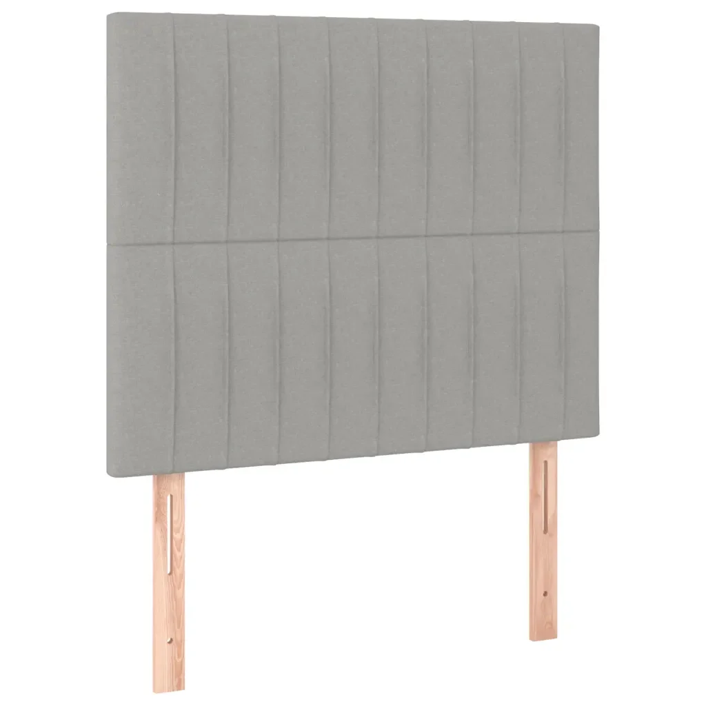 Letto singolo | Letto per adulti | Giroletto senza Materasso Grigio Chiaro 80x200 cm Tessuto - Image 8