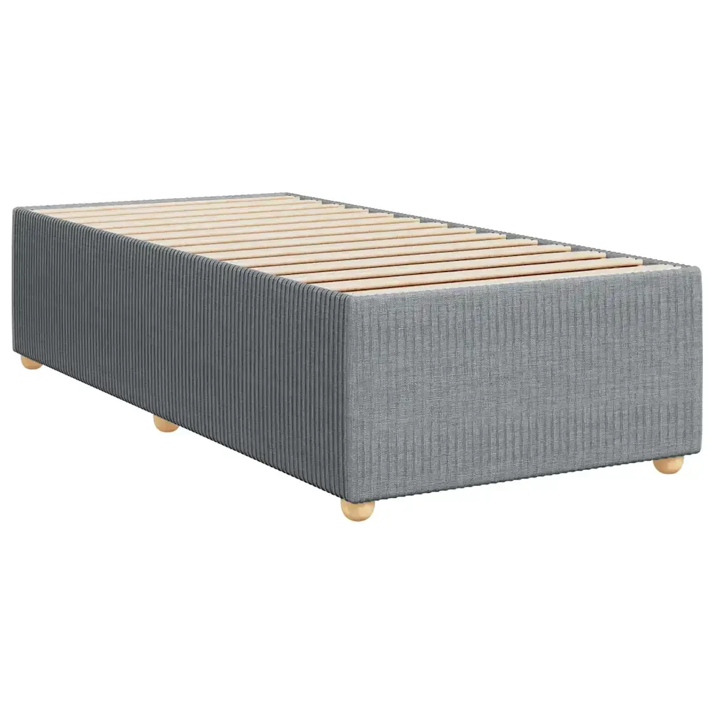 Letto singolo | Letto per adulti | Giroletto senza Materasso Grigio Chiaro 80x200 cm Tessuto - Image 3