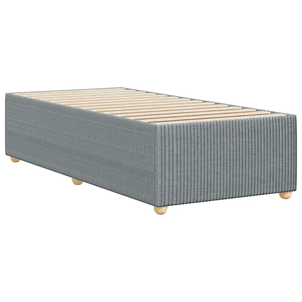 Letto singolo | Letto per adulti | Giroletto senza Materasso Grigio Chiaro 80x200 cm Tessuto - Image 6