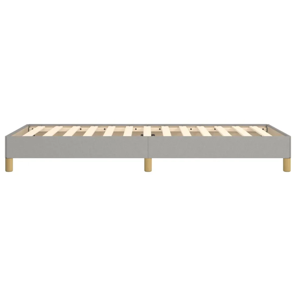 Letto singolo | Letto per adulti | Giroletto senza Materasso Grigio Chiaro 80x200 cm Tessuto - Image 6