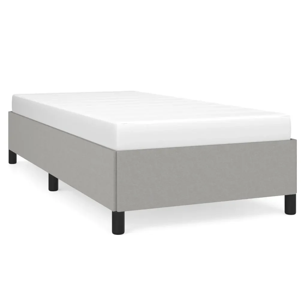Letto singolo | Letto per adulti | Giroletto senza Materasso Grigio Chiaro 80x200 cm Tessuto