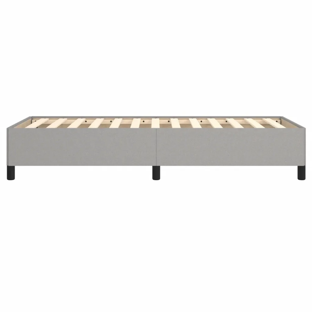 Letto singolo | Letto per adulti | Giroletto senza Materasso Grigio Chiaro 80x200 cm Tessuto - Image 6