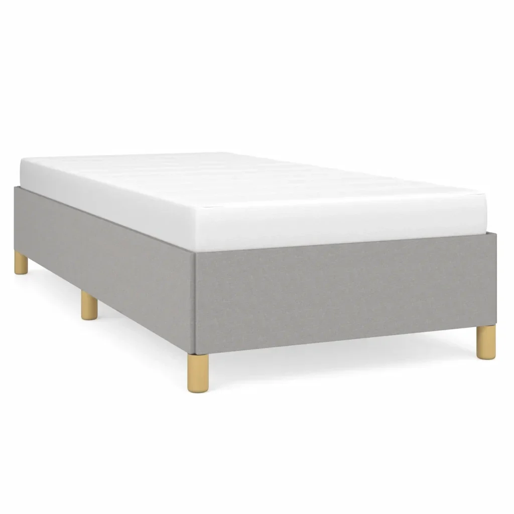 Letto singolo | Letto per adulti | Giroletto senza Materasso Grigio Chiaro 80x200 cm Tessuto