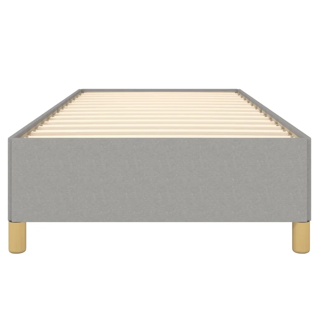 Letto singolo | Letto per adulti | Giroletto senza Materasso Grigio Chiaro 80x200 cm Tessuto - Image 5