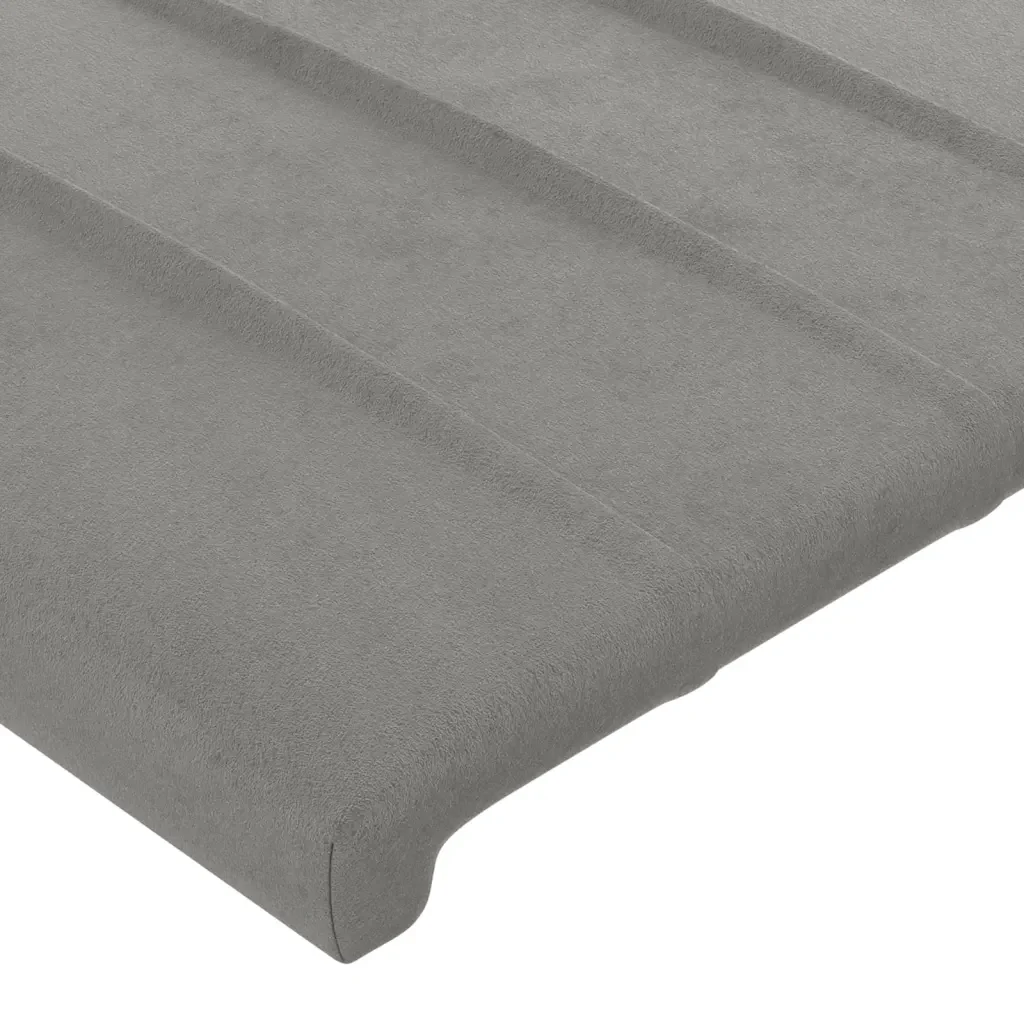 Letto singolo | Letto per adulti | Giroletto senza Materasso Grigio Chiaro 80x200 cm Velluto - Image 10