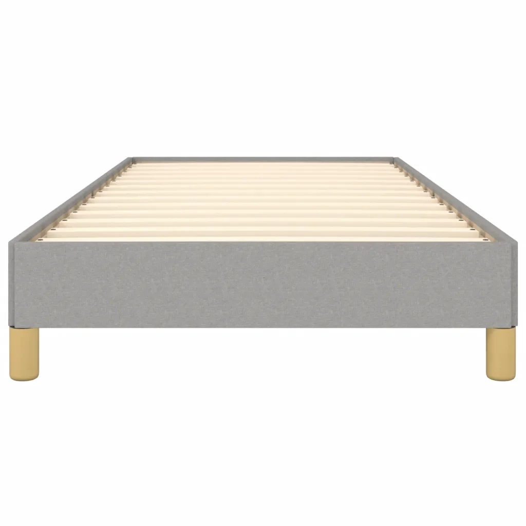 Letto singolo | Letto per adulti | Giroletto senza Materasso Grigio Chiaro 90x190 cm Tessuto - Image 5