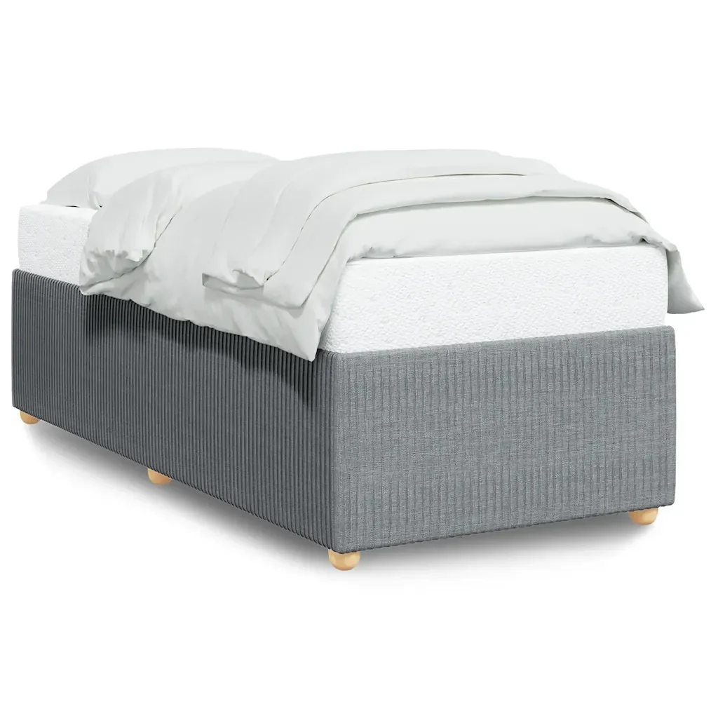 Letto singolo | Letto per adulti | Giroletto senza Materasso Grigio Chiaro 90x190 cm Tessuto