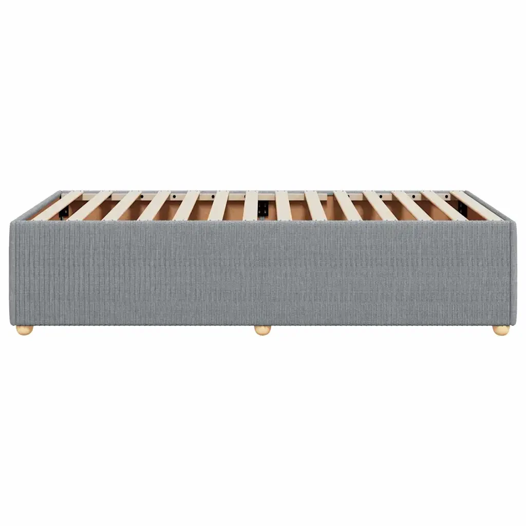 Letto singolo | Letto per adulti | Giroletto senza Materasso Grigio Chiaro 90x190 cm Tessuto - Image 5