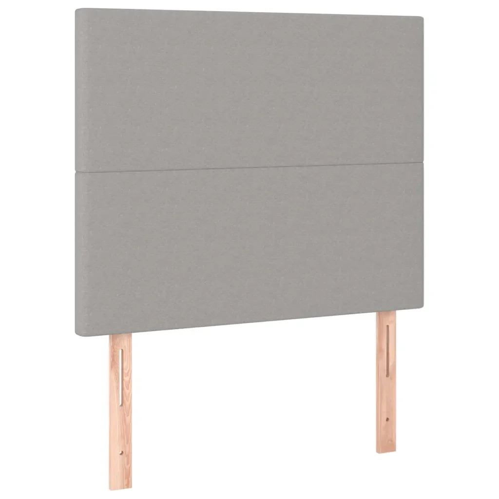 Letto singolo | Letto per adulti | Giroletto senza Materasso Grigio Chiaro 90x190 cm Tessuto - Image 9