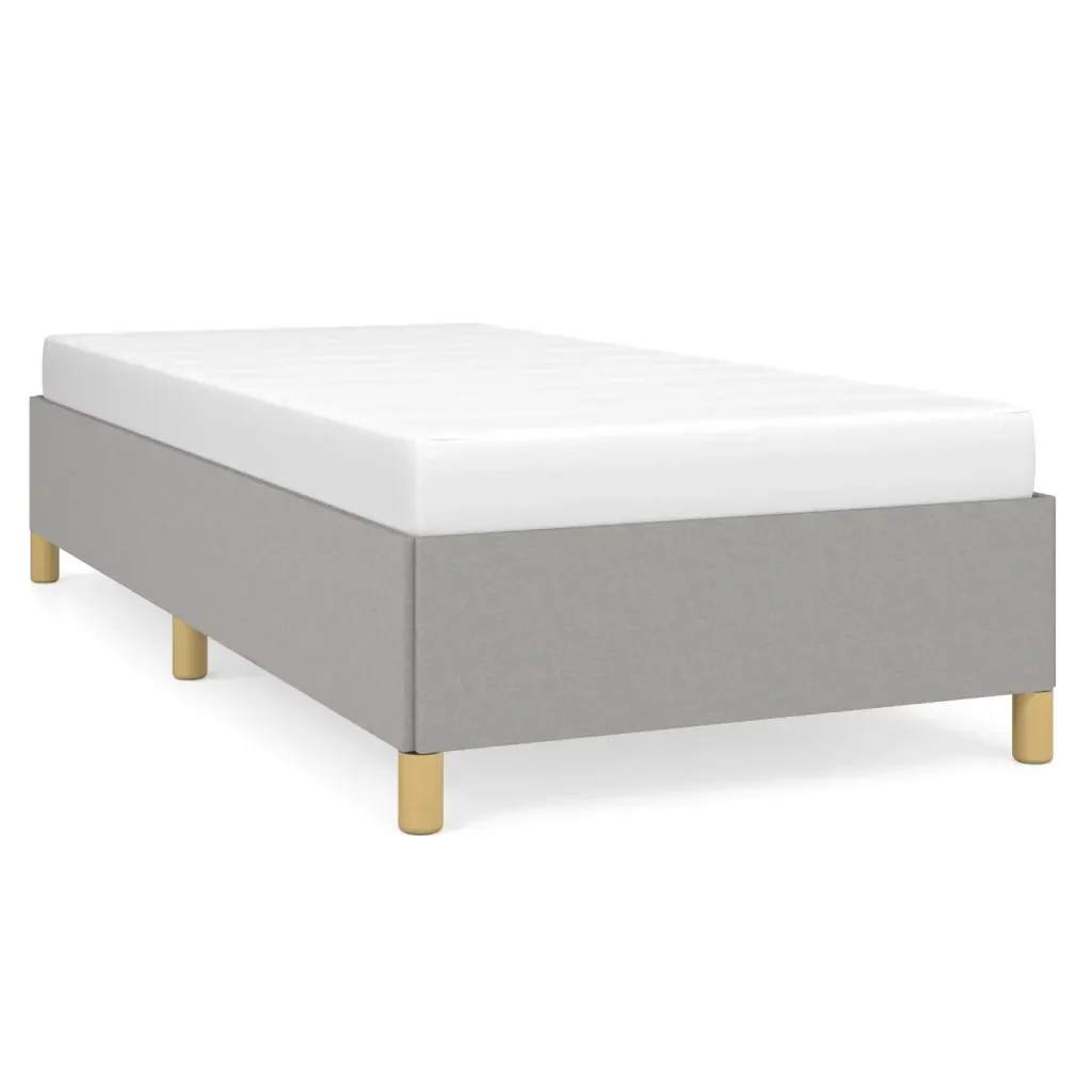 Letto singolo | Letto per adulti | Giroletto senza Materasso Grigio Chiaro 90x190 cm Tessuto