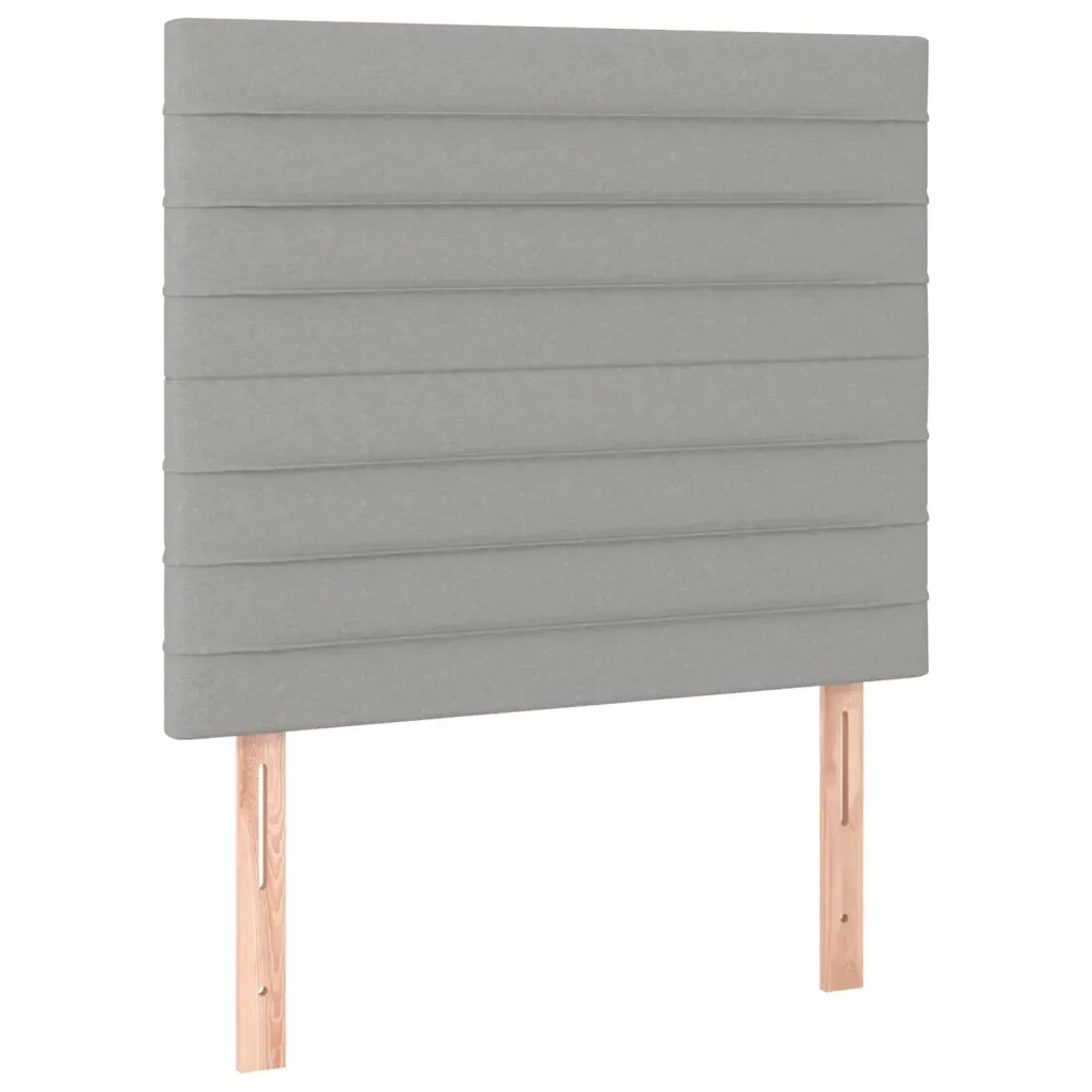 Letto singolo | Letto per adulti | Giroletto senza Materasso Grigio Chiaro 90x190 cm Tessuto - Image 9
