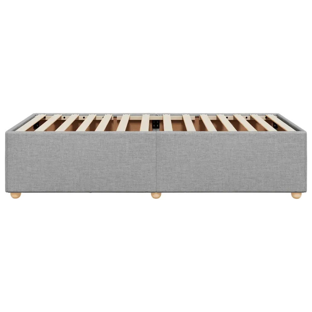 Letto singolo | Letto per adulti | Giroletto senza Materasso Grigio Chiaro 90x190 cm Tessuto - Image 5