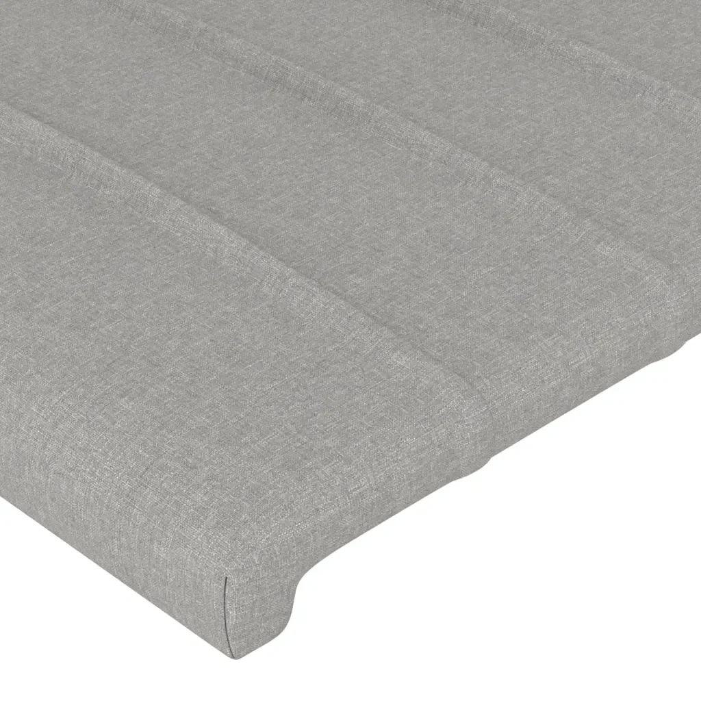 Letto singolo | Letto per adulti | Giroletto senza Materasso Grigio Chiaro 90x190 cm Tessuto - Image 10