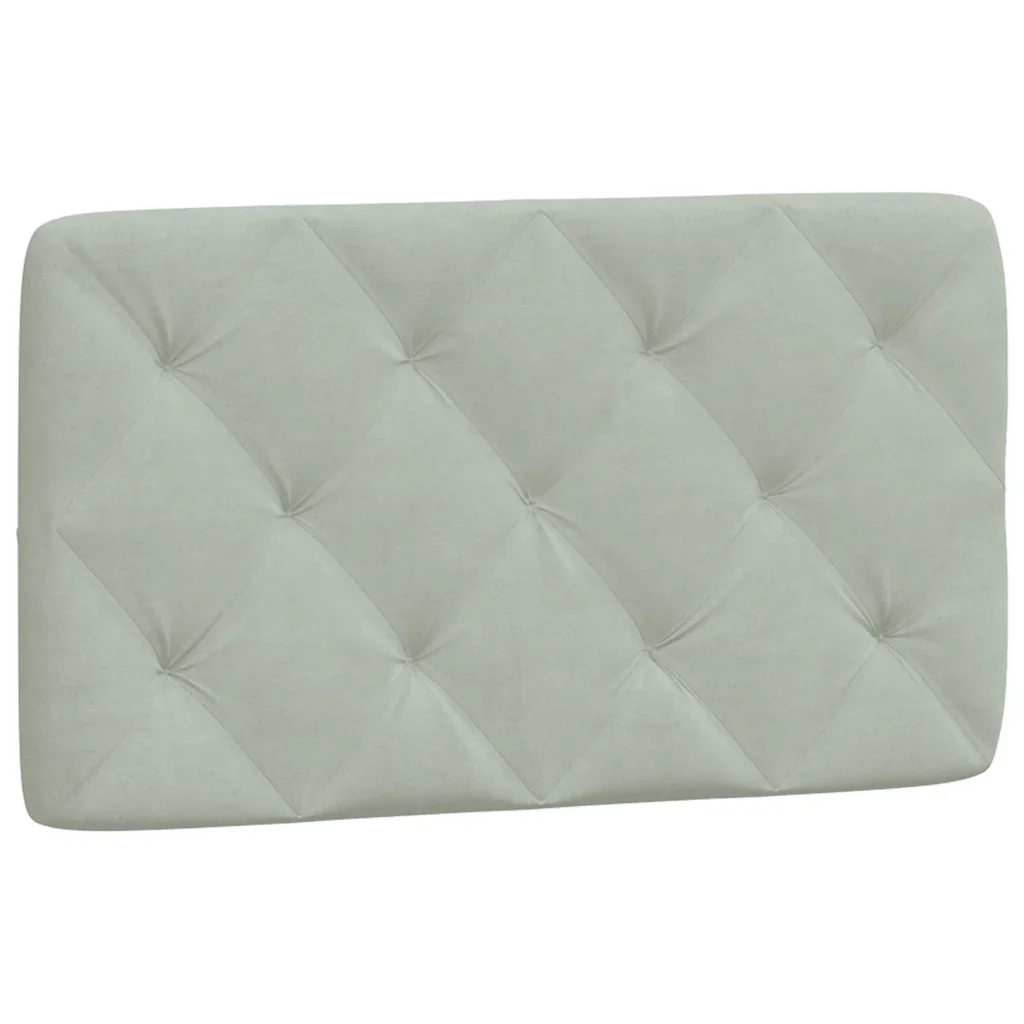 Letto singolo | Letto per adulti | Giroletto senza Materasso Grigio Chiaro 90x190 cm Velluto - Image 8