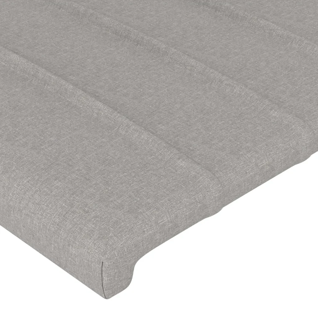Letto singolo | Letto per adulti | Giroletto senza Materasso Grigio Chiaro 90x200 cm Tessuto - Image 10