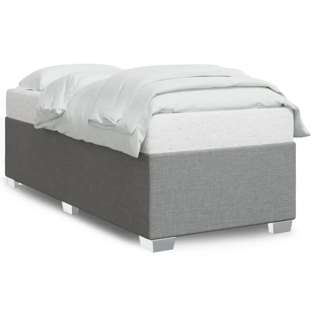 Letto singolo | Letto per adulti | Giroletto senza Materasso Grigio Chiaro 90x200 cm Tessuto