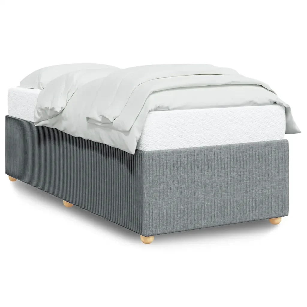Letto singolo | Letto per adulti | Giroletto senza Materasso Grigio Chiaro 90x200 cm Tessuto