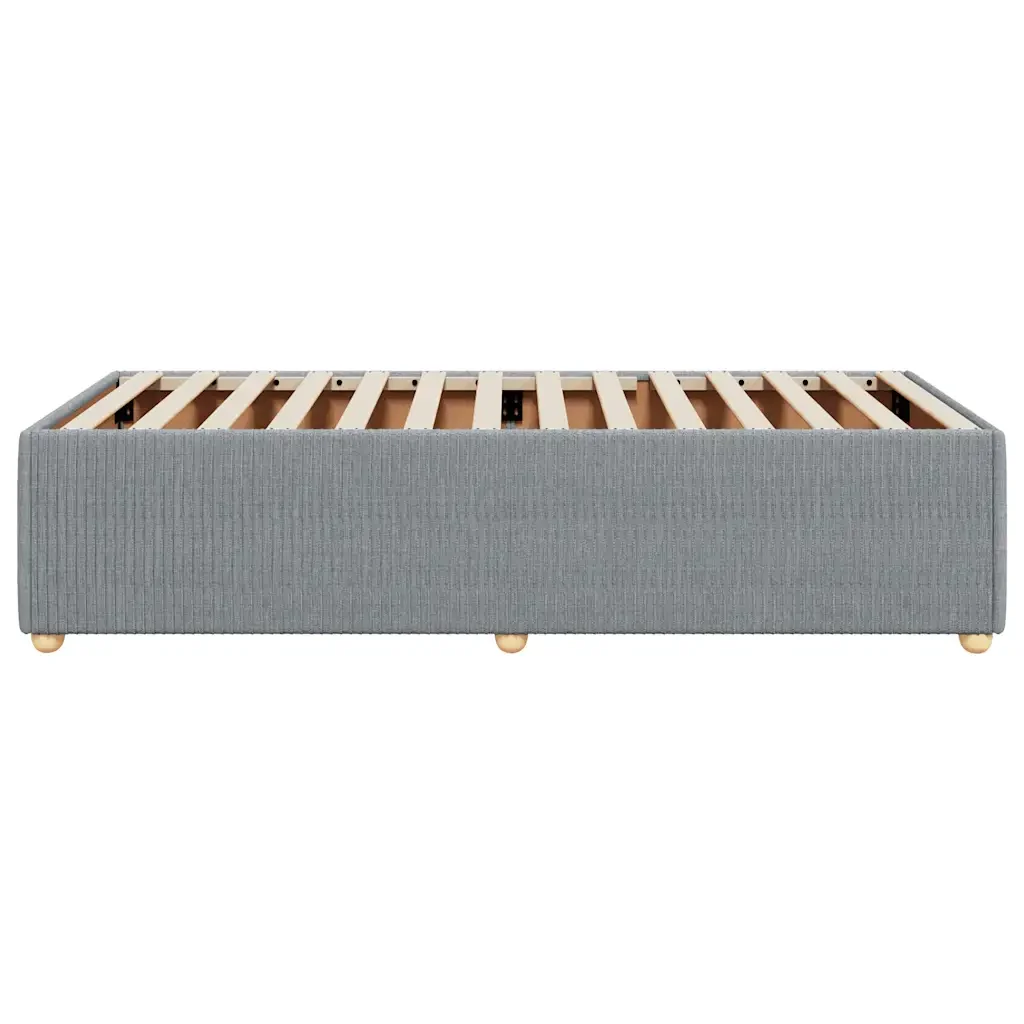 Letto singolo | Letto per adulti | Giroletto senza Materasso Grigio Chiaro 90x200 cm Tessuto - Image 5