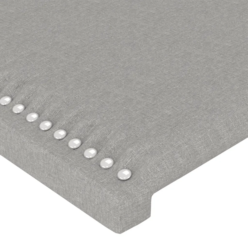 Letto singolo | Letto per adulti | Giroletto senza Materasso Grigio Chiaro 90x200 cm Tessuto - Image 10