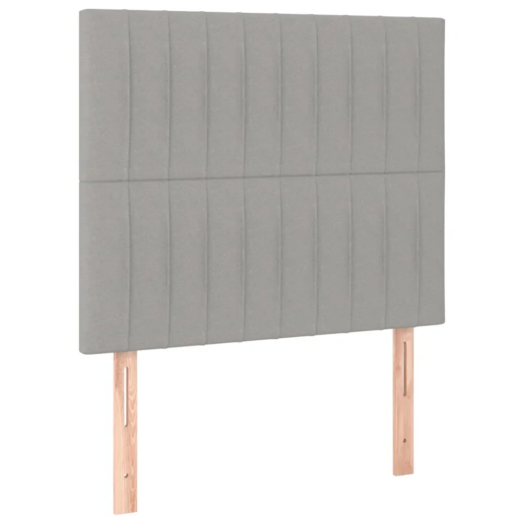Letto singolo | Letto per adulti | Giroletto senza Materasso Grigio Chiaro 90x200 cm Tessuto - Image 8