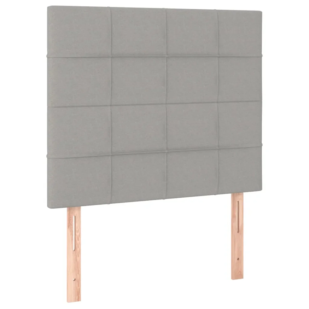 Letto singolo | Letto per adulti | Giroletto senza Materasso Grigio Chiaro 90x200 cm Tessuto - Image 9