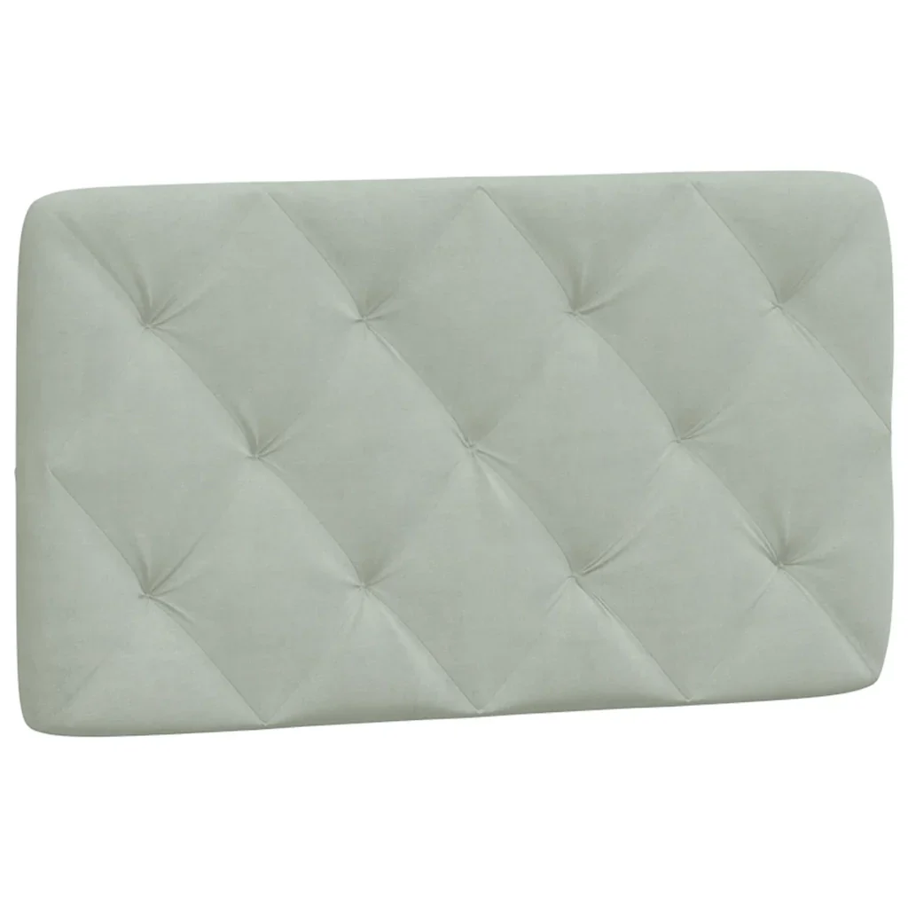 Letto singolo | Letto per adulti | Giroletto senza Materasso Grigio Chiaro 90x200 cm Velluto - Image 8