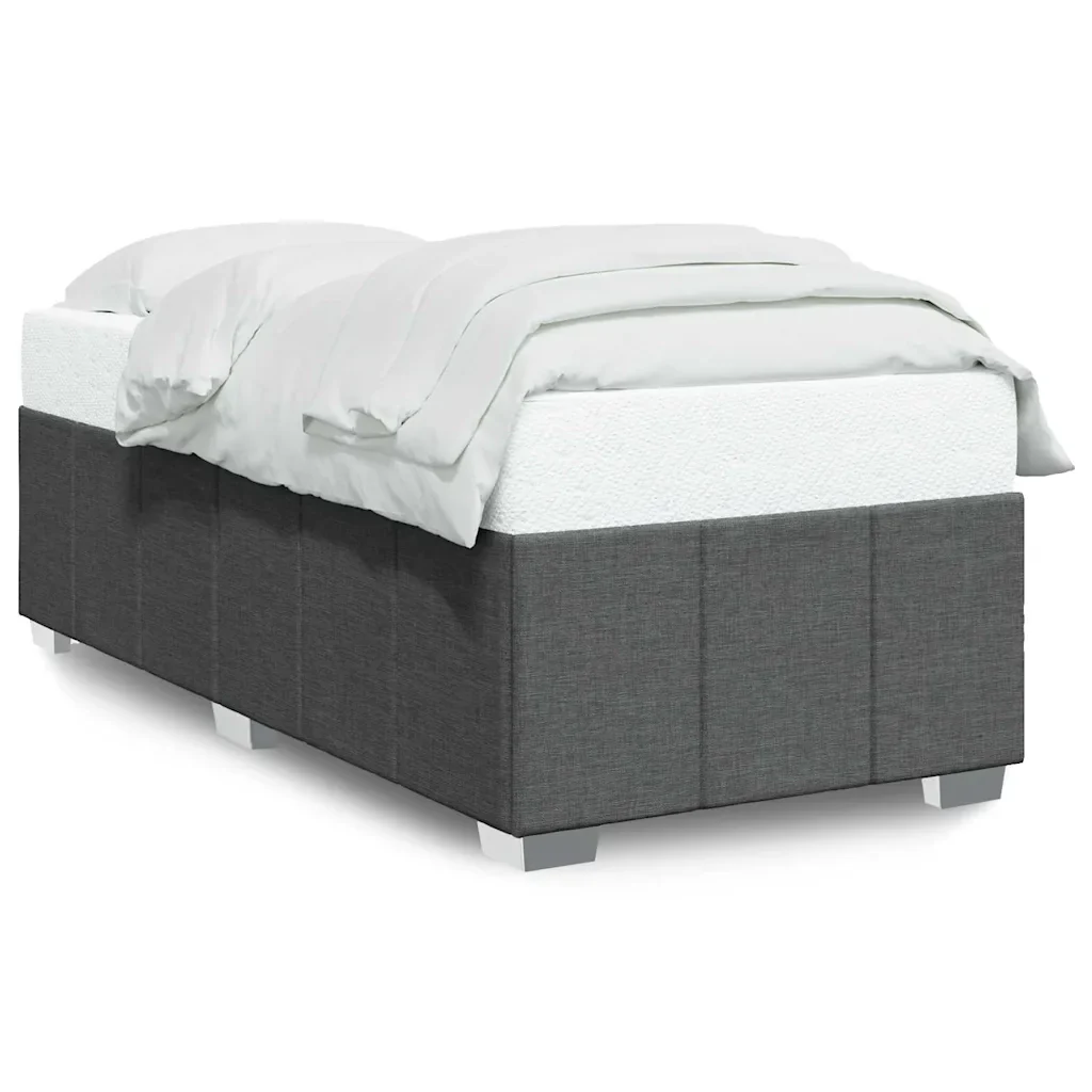 Letto singolo | Letto per adulti | Giroletto senza Materasso Grigio Scuro 100x200 cm Tessuto