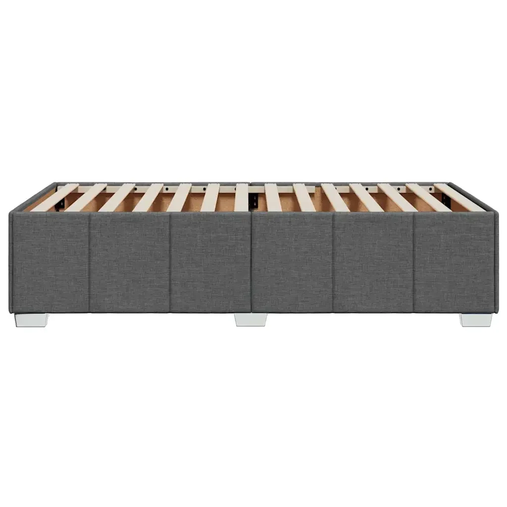 Letto singolo | Letto per adulti | Giroletto senza Materasso Grigio Scuro 100x200 cm Tessuto - Image 5