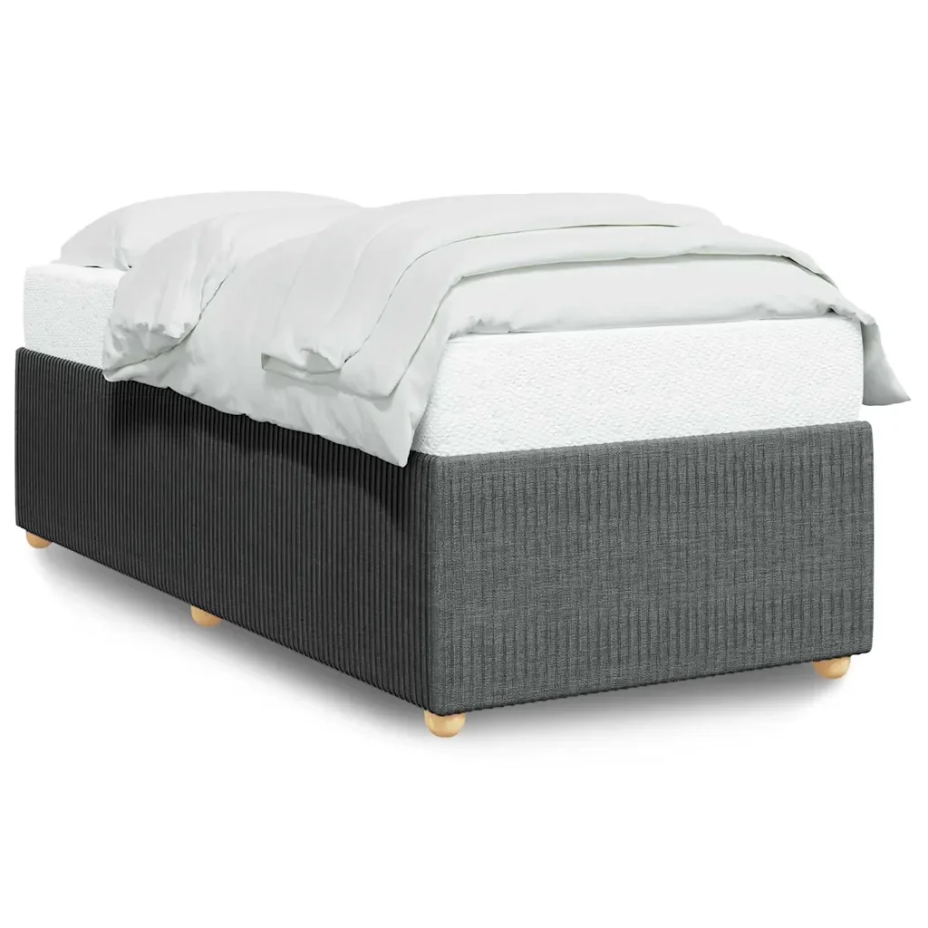 Letto singolo | Letto per adulti | Giroletto senza Materasso Grigio Scuro 100x200 cm Tessuto