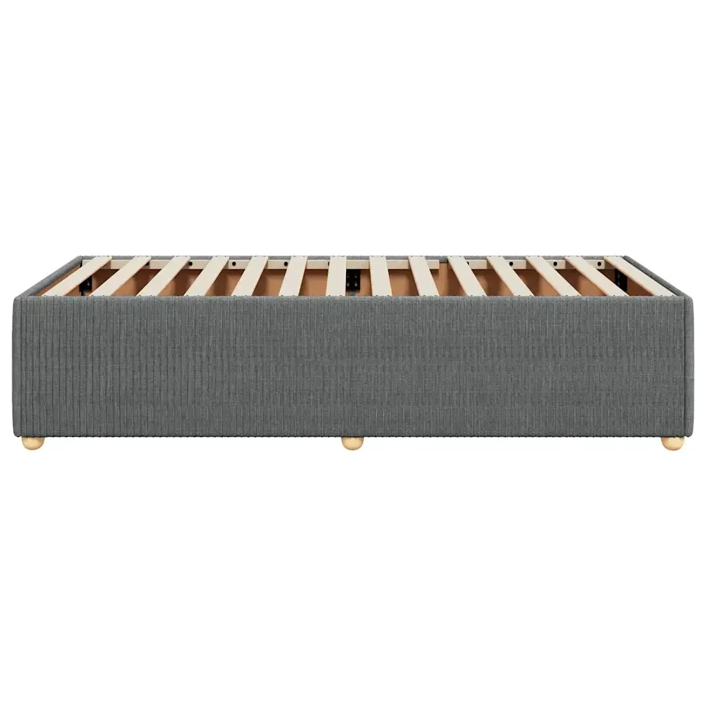 Letto singolo | Letto per adulti | Giroletto senza Materasso Grigio Scuro 100x200 cm Tessuto - Image 5