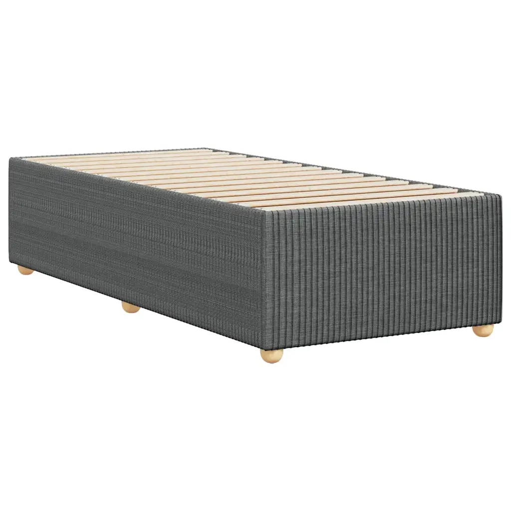 Letto singolo | Letto per adulti | Giroletto senza Materasso Grigio Scuro 100x200 cm Tessuto - Image 6