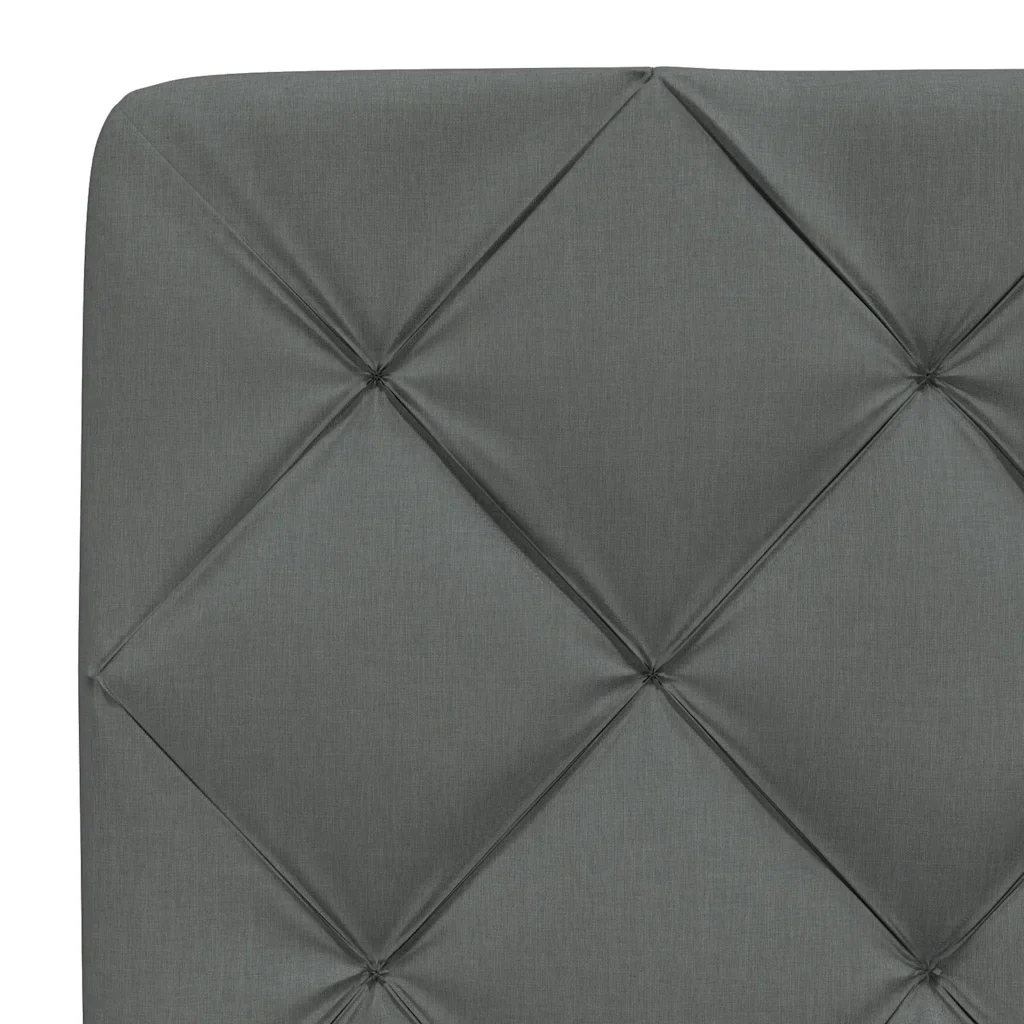 Letto singolo | Letto per adulti | Giroletto senza Materasso Grigio Scuro 100x200 cm Tessuto - Image 10