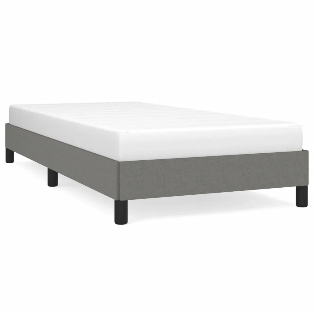 Letto singolo | Letto per adulti | Giroletto senza Materasso Grigio Scuro 100x200 cm Tessuto