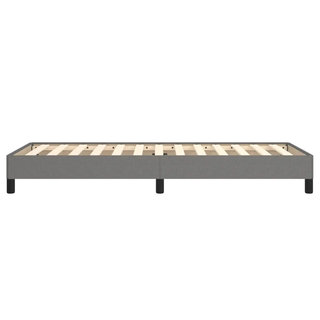Letto singolo | Letto per adulti | Giroletto senza Materasso Grigio Scuro 100x200 cm Tessuto - Image 6