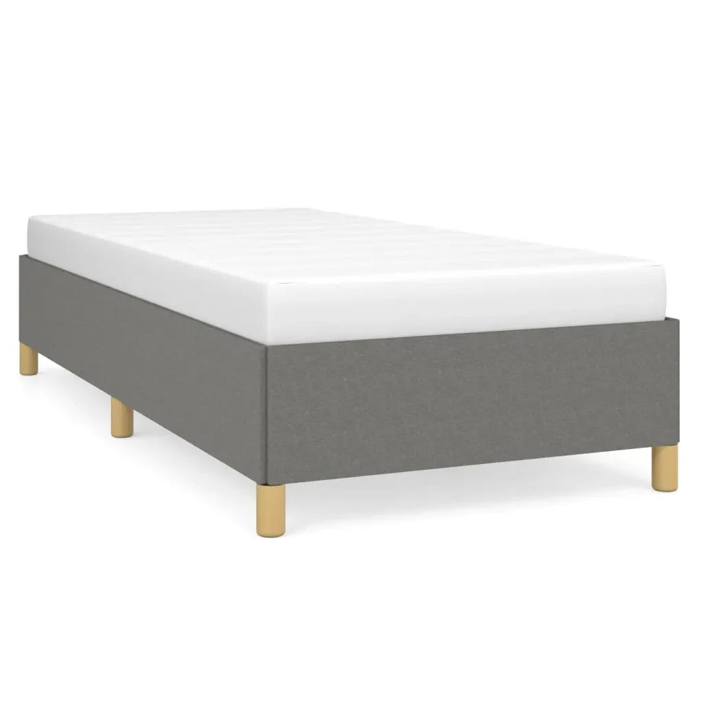 Letto singolo | Letto per adulti | Giroletto senza Materasso Grigio Scuro 100x200 cm Tessuto