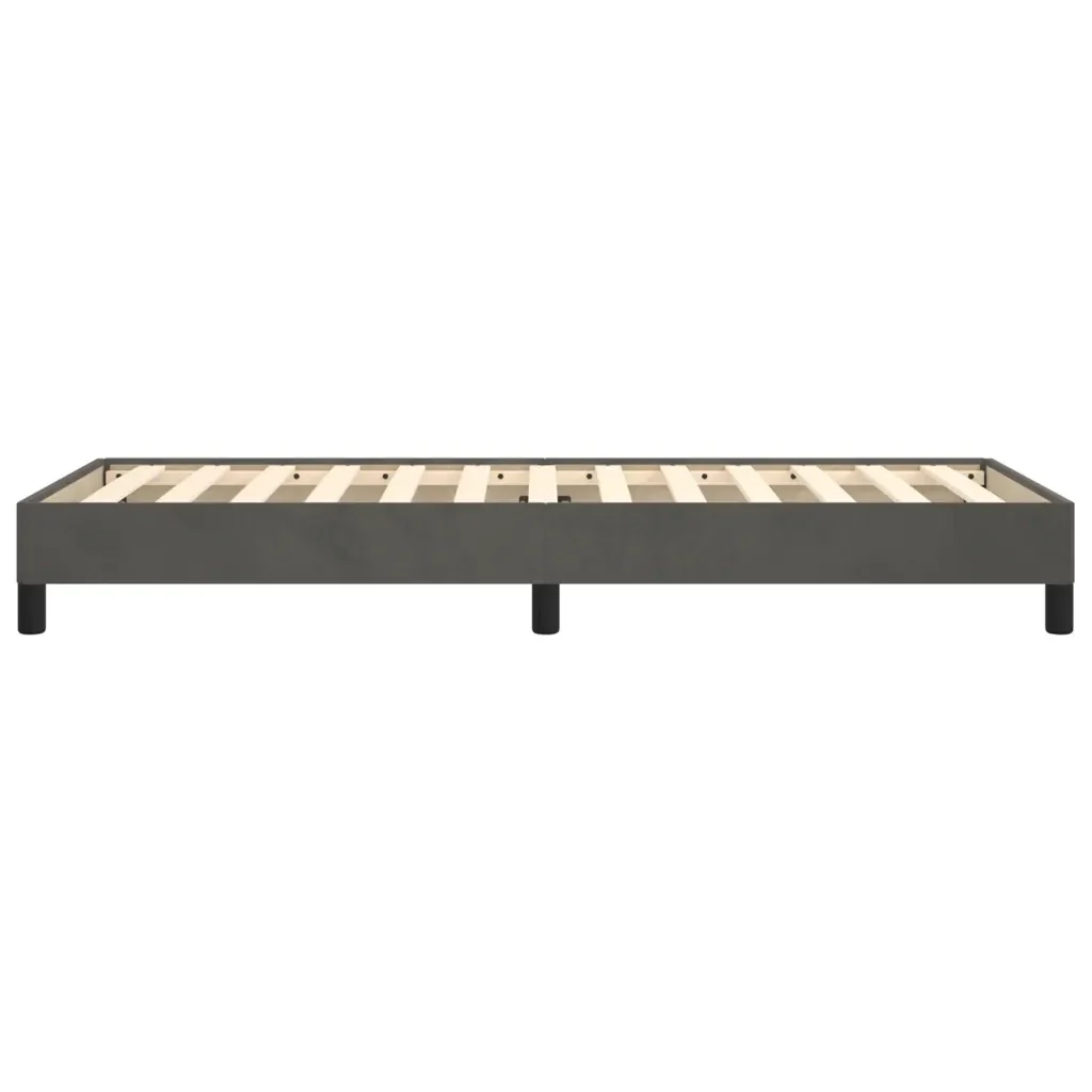 Letto singolo | Letto per adulti | Giroletto senza Materasso Grigio Scuro 100x200 cm Velluto - Image 6